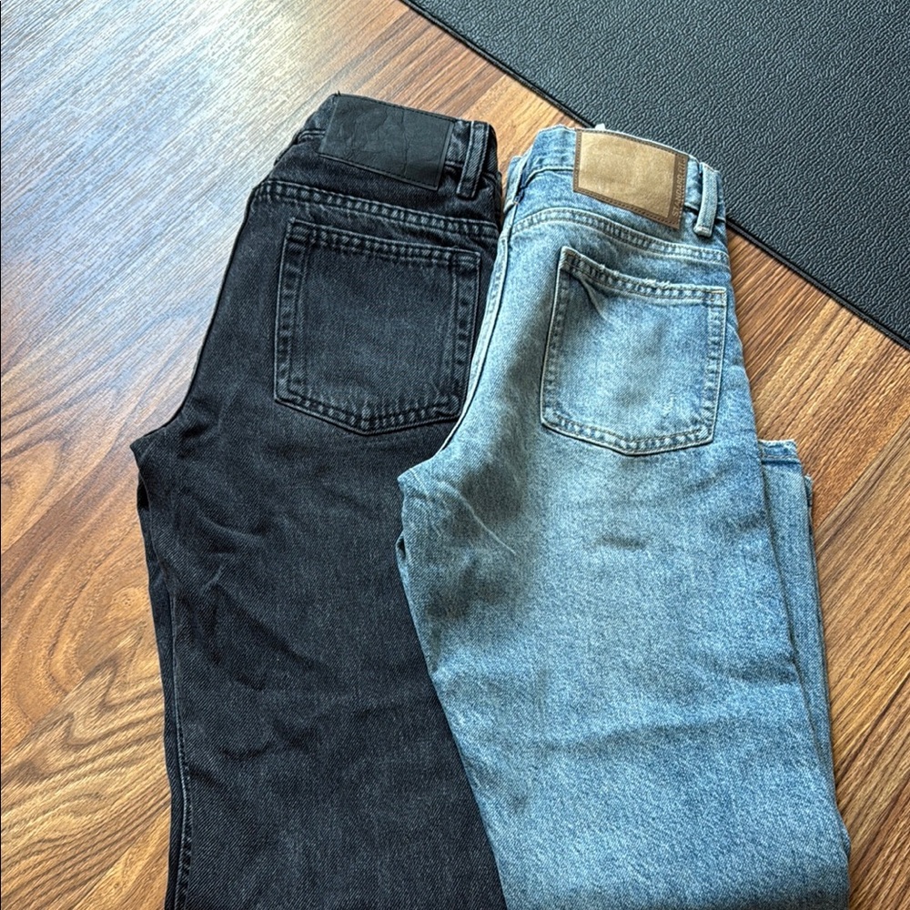 Zara Kids Dual-Tone Black and Blue Jeans